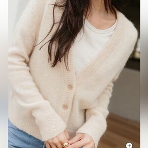 NWOT Jenni Kayne Boyfriend Cardigan Alpaca Wool Vneck Oversized Cardigan
